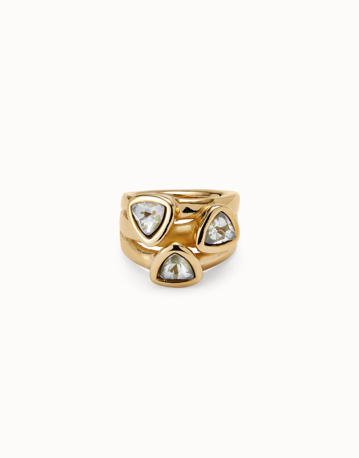 Ser Camaleonica Ring with Multicolor Crystals Size 7.5