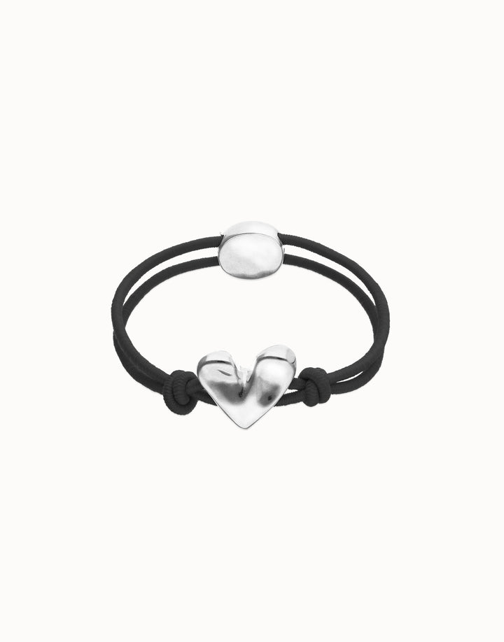 Palpito Beat Elastic Thread Silver Heart Bracelet Medium