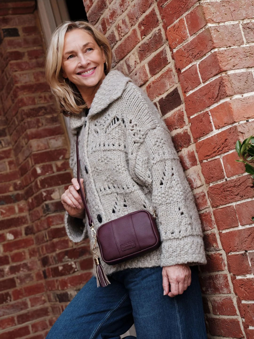 Pom Pom London City Mini Dark Maroon
