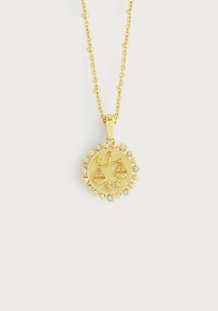 Anabel Aram Zodiac Pendant Necklace Libra