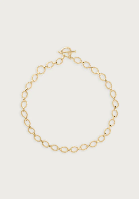 Anabel Aram Cheval Braided Chain Necklace Gold