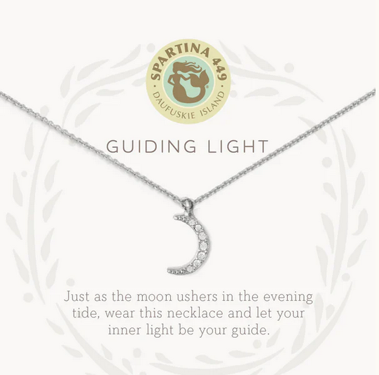 SLV Necklace 18" Guiding Light/ Crescent SIL