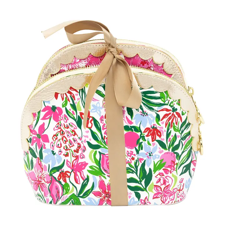 Scallop Pouch Set Glowing Gardens Feeling Poppy