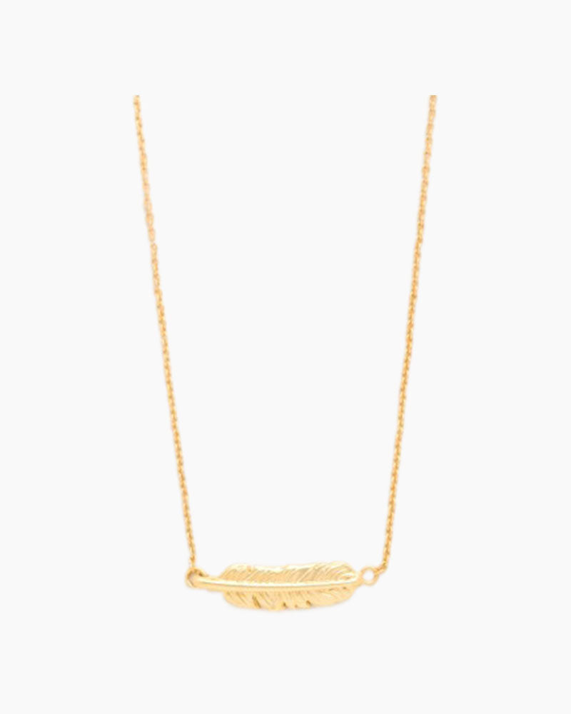 Sea La Vie Necklace 18" Follow Your Dreams/Feather Gold