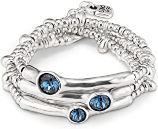 Delirium Triple Beaded Bracelet with Blue Crystals
