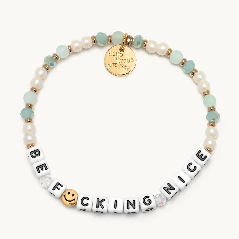 Be F*ucking Nice Beaded Bracelet Mint To Be