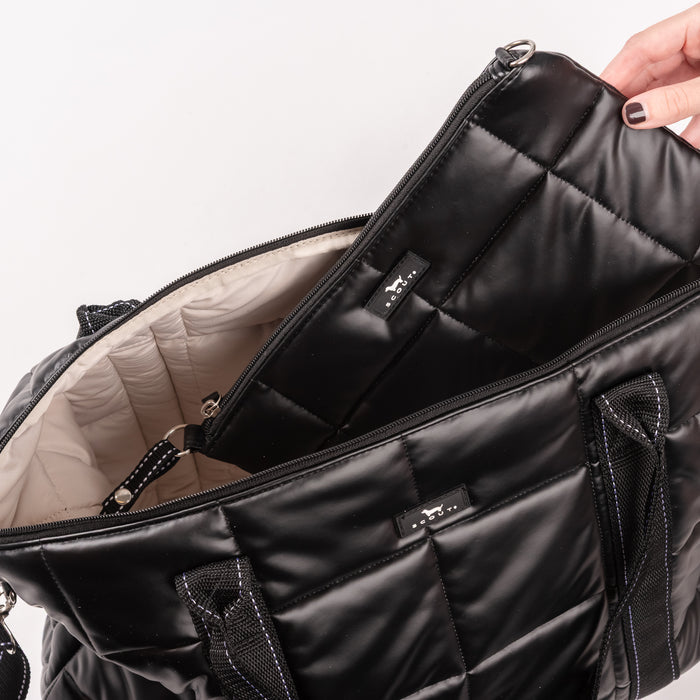 Triple Advisor Travel Bag Black Box Quilted