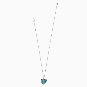 Trust Your Journey Heart Necklace Silver