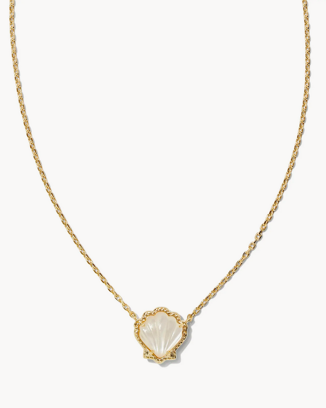 Brynne Shell Pendant Necklace Gold Ivory MOP