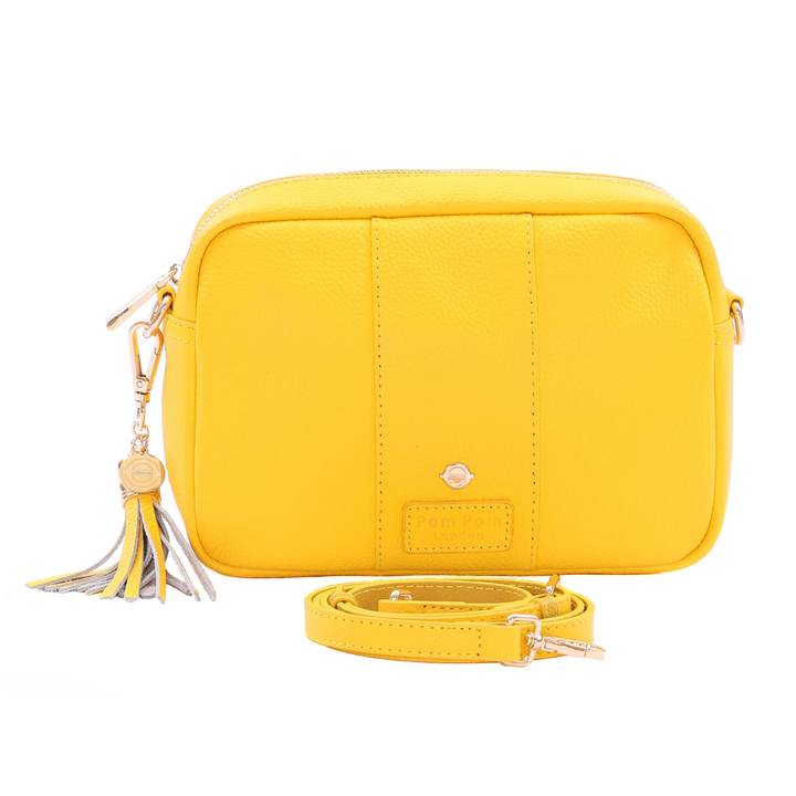 Pom Pom City Bag with Special Keyring and Dust Bag Circle Line Yellow