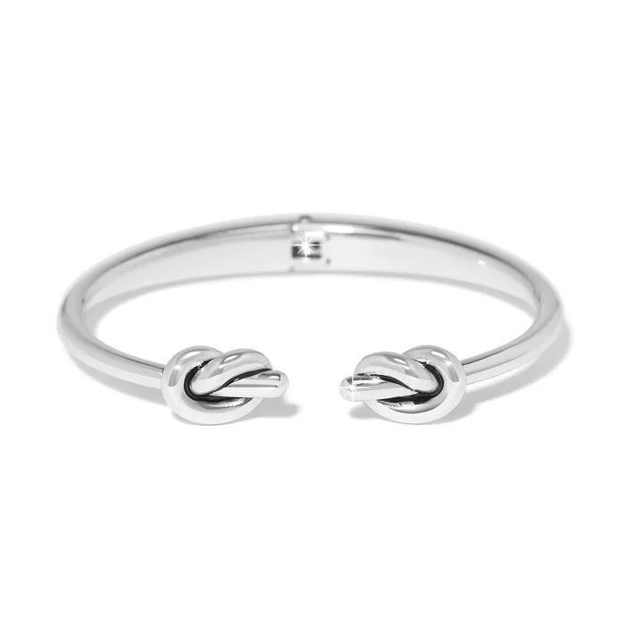 Interlok Single Knot Silver Open Hinge Bangle