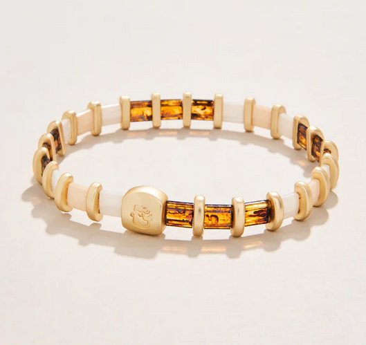 Lila Stretch Bracelet Tortoise/Cream