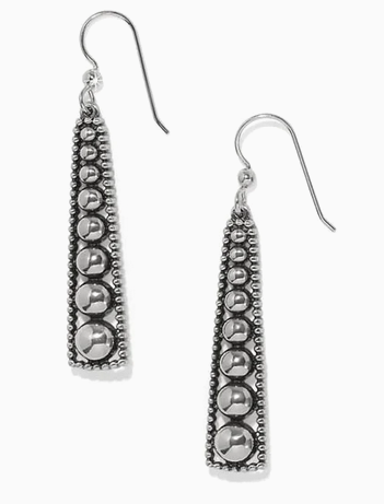 Pretty Tough Pyramid French Wire Earrings Silver