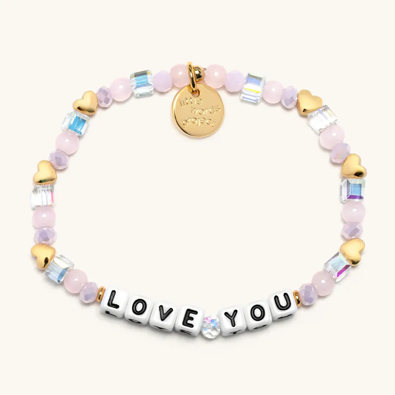 Love You Beaded Bracelet Chalkboard Love