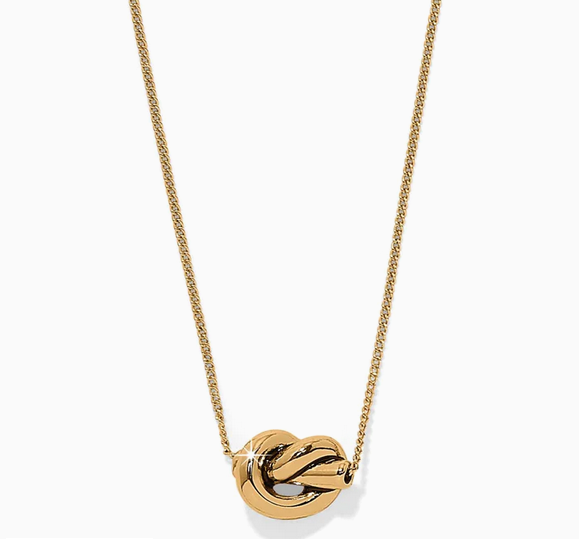 Interlok Single Knot Mini Necklace Gold