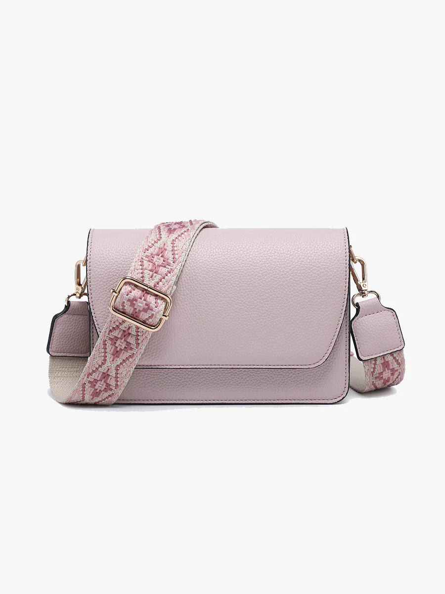 Noah Flapover Crossbody in Pastel Purple