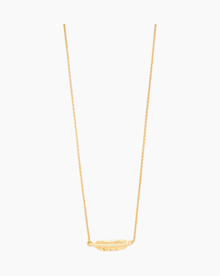 Sea La Vie Necklace 18" Follow Your Dreams/Feather Gold