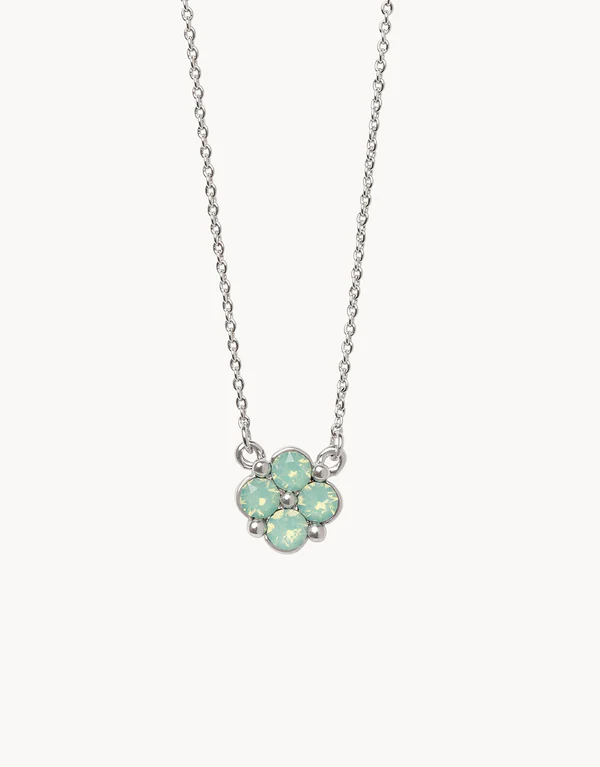 Sea La Vie Necklace Blessed/Sea Foam Clover Silver