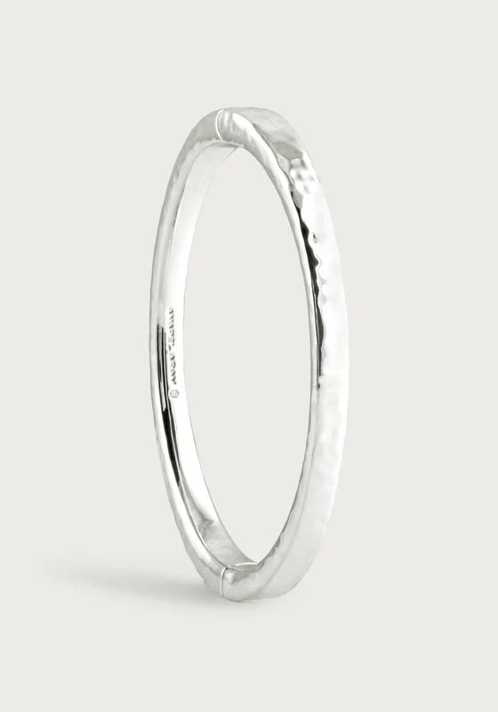 Anabel Aram Ferrier Medium Hinged Bangle Silver