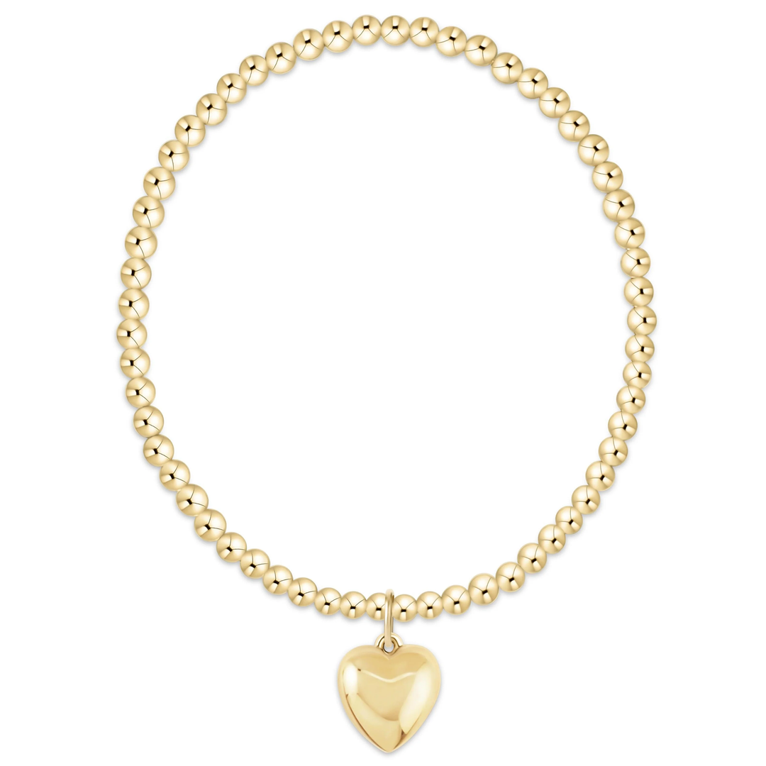 Extends Classic 3mm  Bracelet Love Plush Gold