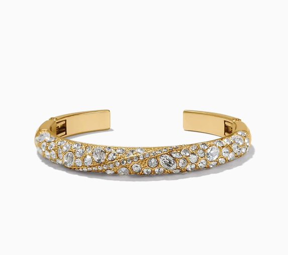 Trust Your Journey Gold Double Hinged Bangle