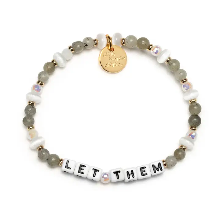 Let Them Beaded Bracelet Moonlit Pebble Path
