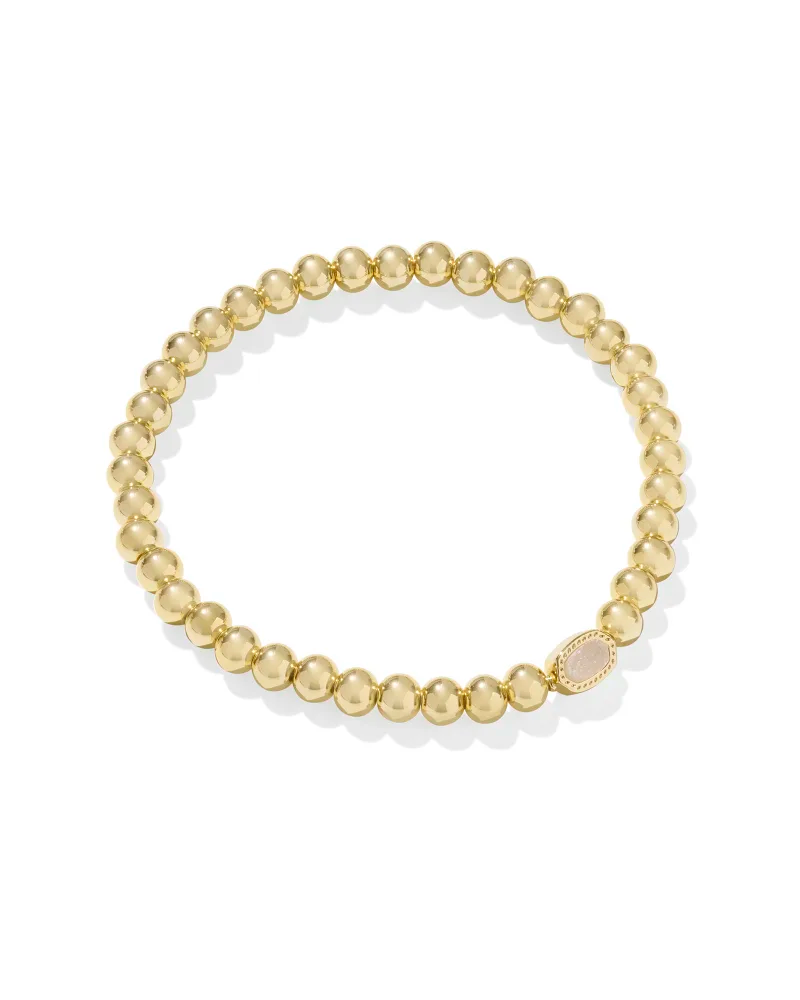 Mini Elaina Stretch Bracelet Iridescent Drusy Gold