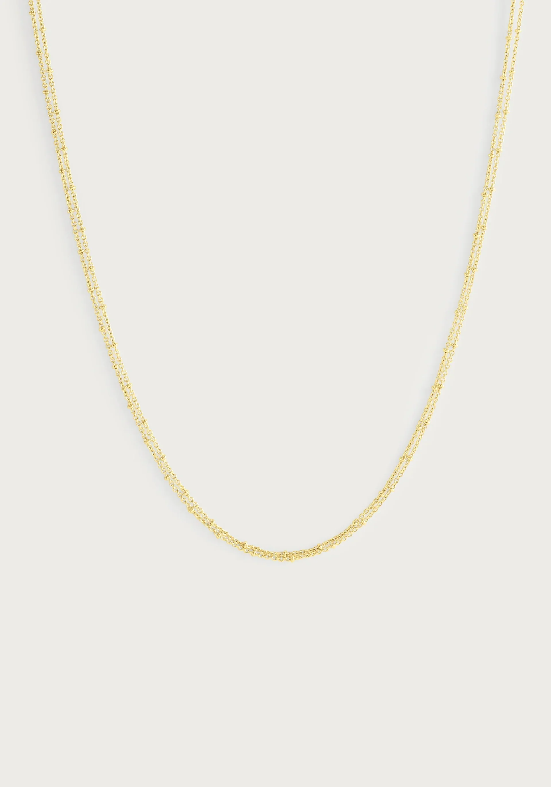 Anabel Aram Molten Double Chain Necklace Gold