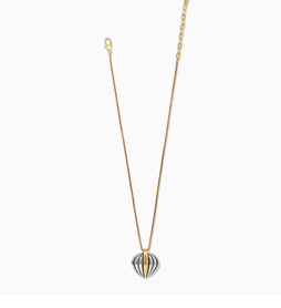 Ferrara Deco Pendant Two Tone Necklace