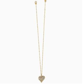 Trust Your Journey Gold Heart Necklace