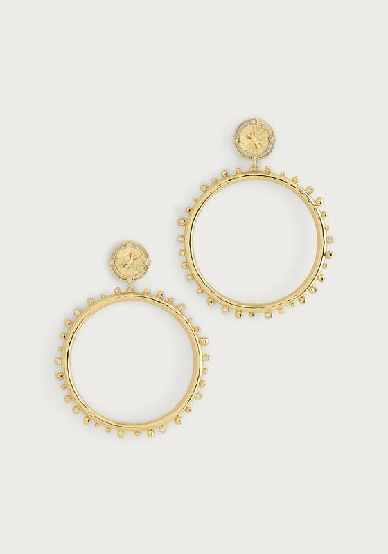 Anabel Aram Butterfly Coin Molten Hoops