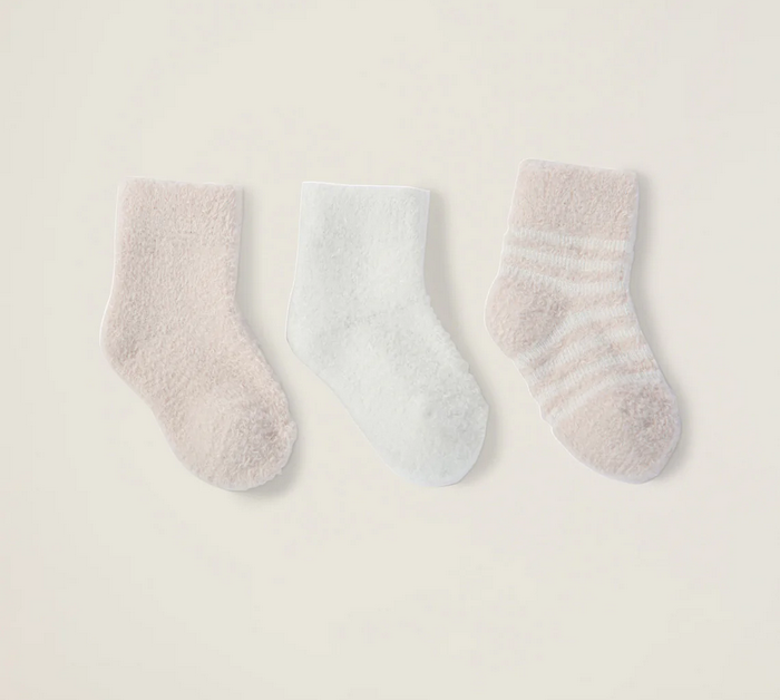 Cozy Chic Lite Infant Socks 3-pack Pink Pearl