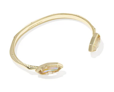 Ophelia Cuff Bracelet Iridescent Abalone Gold