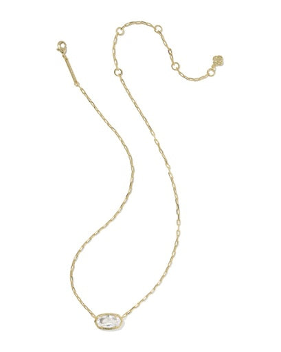 Elisa Luxe Pendant Necklace White CZ Gold