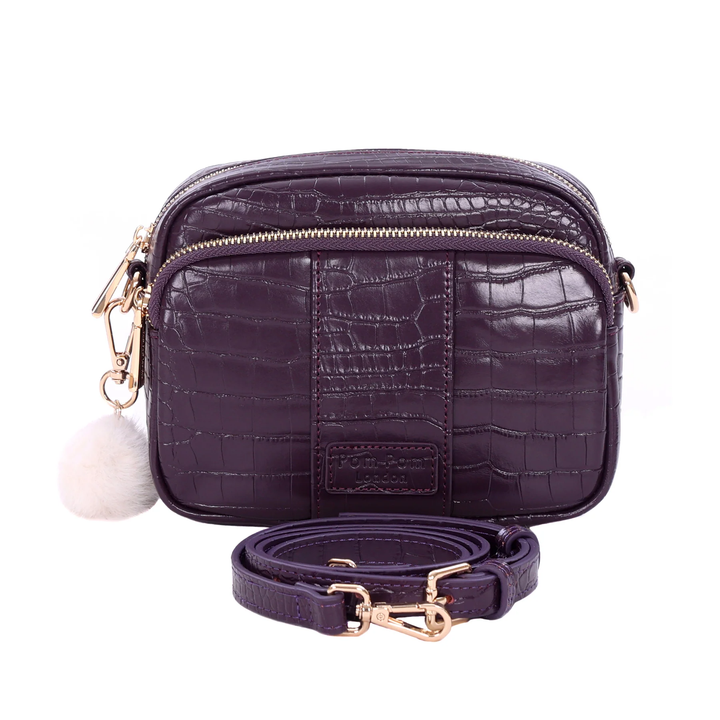 Pom Pom Original Bag Croc Violet Fig