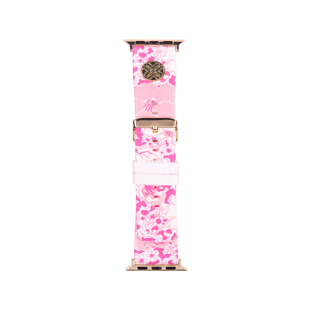 Silicone Apple Watch Band, Conch Shell Pink Burst of Joy
