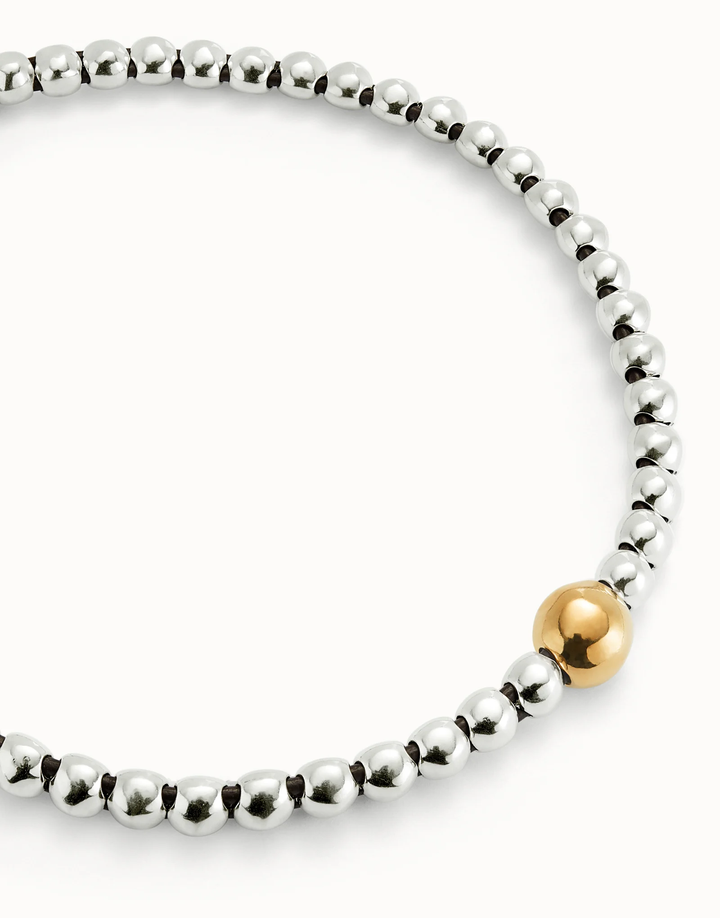 Ser Intrepida Necklace Silver Disc Choker w/Gold Disc
