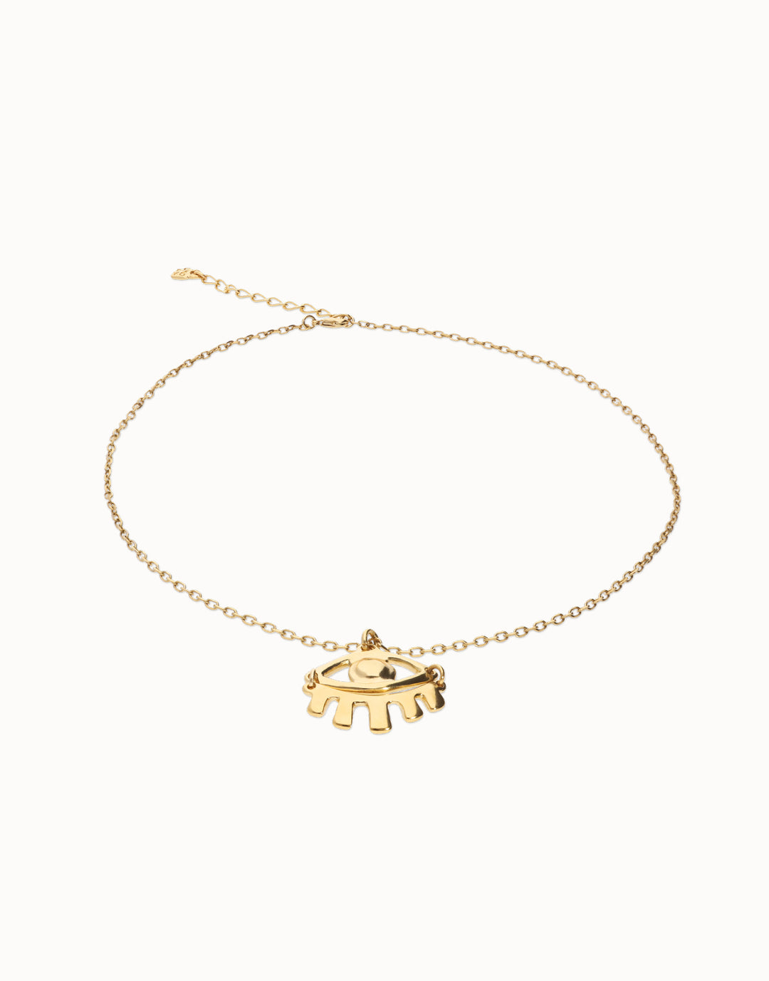 Ser Intuitiva Short Pendant Chain Necklace with Small Eye