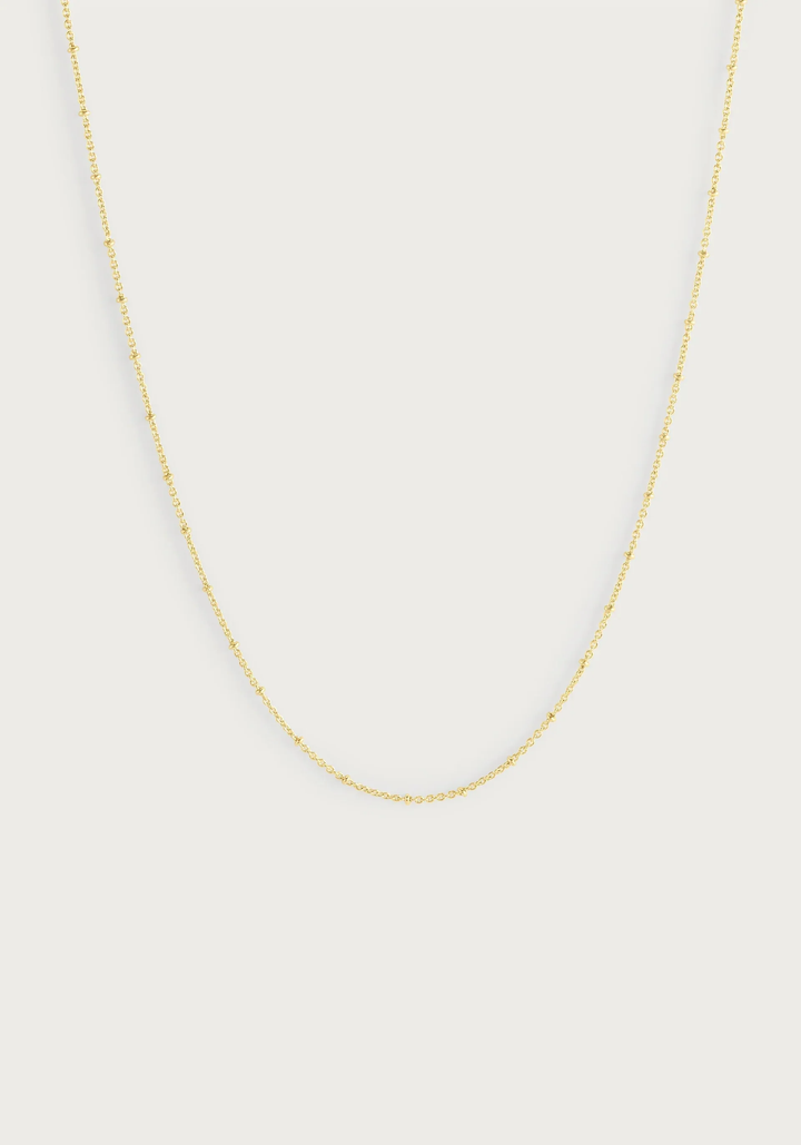 Anabel Aram Molten Bead Chain Necklace Gold