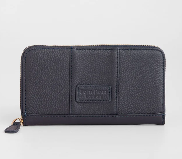Pom Pom London Chelsea Wallet Purse Navy