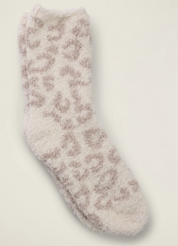 Cozy Chic Barefoot In The Wild Adult Socks Cream/Stone