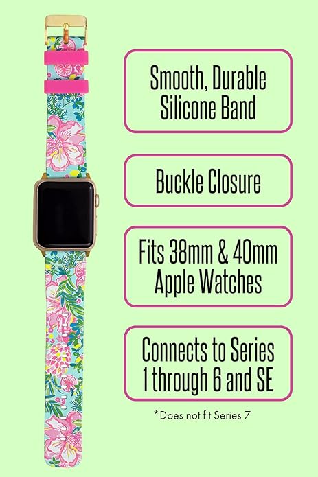 Silicone Apple Watch Band, Fruity Flamingo