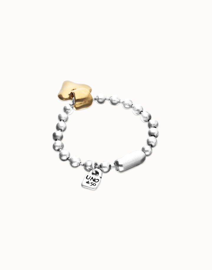 Beat Beaded Bracelet with Gold Heart Detail