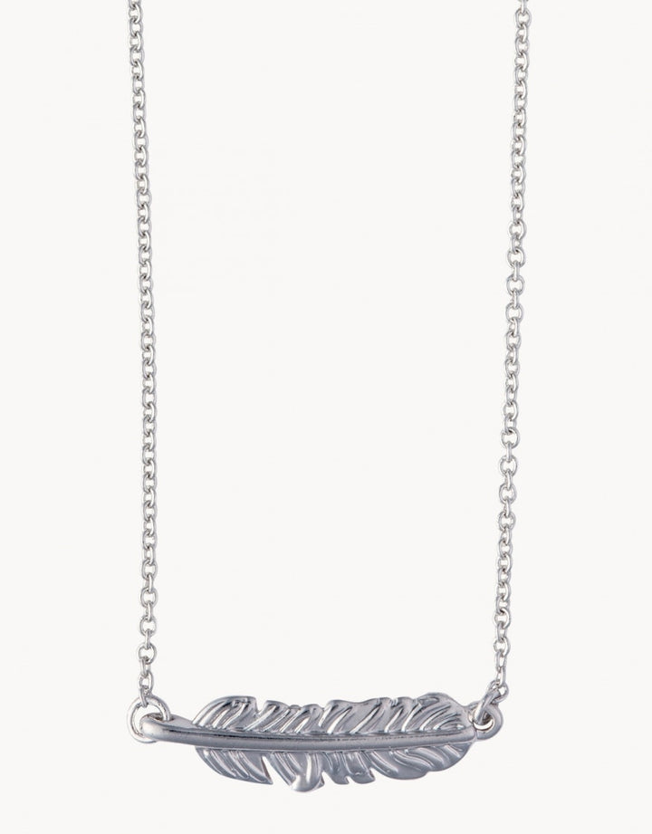 Sea La Vie Necklace Follow Your Dreams/Feather Silver