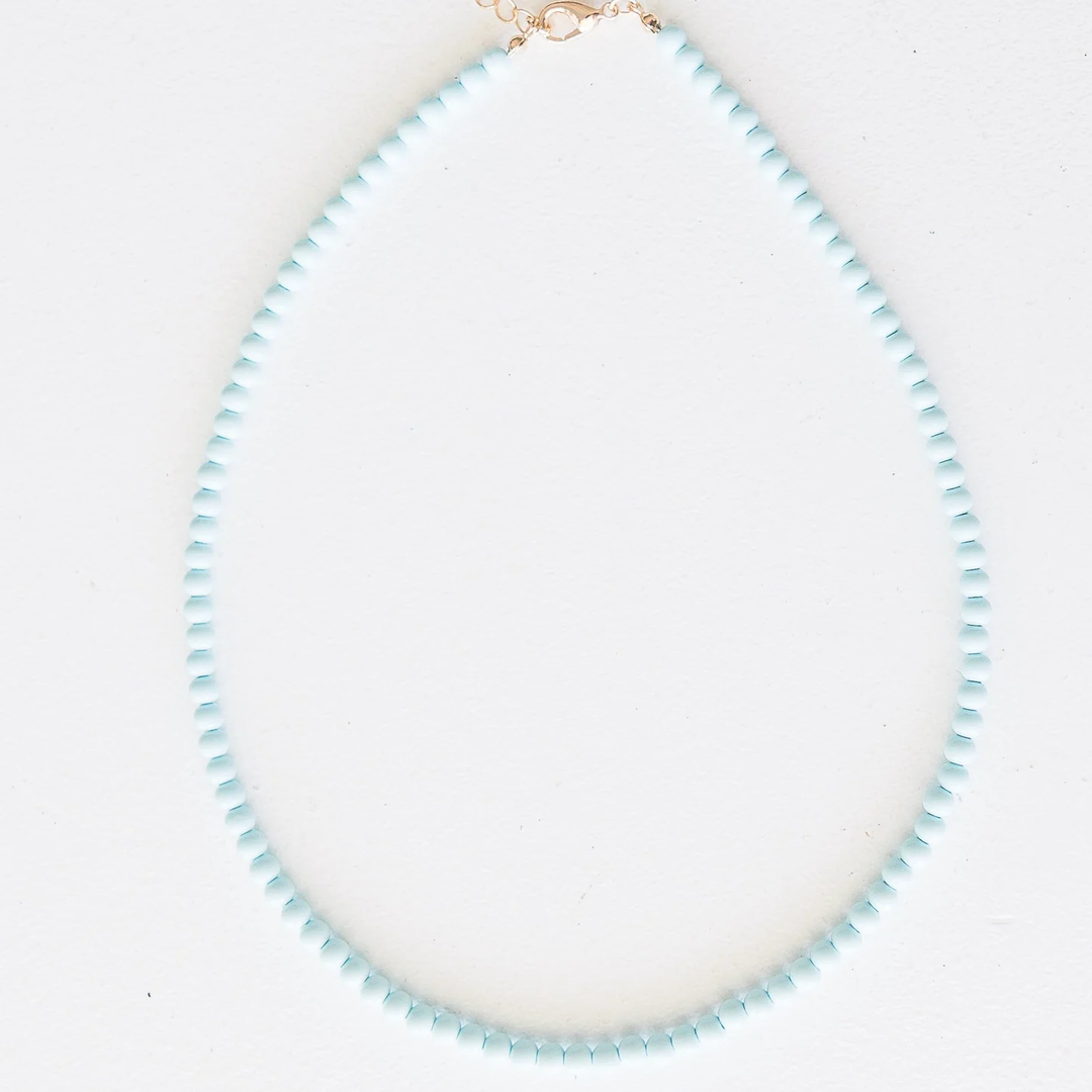Carolina Aqua Beaded Necklace