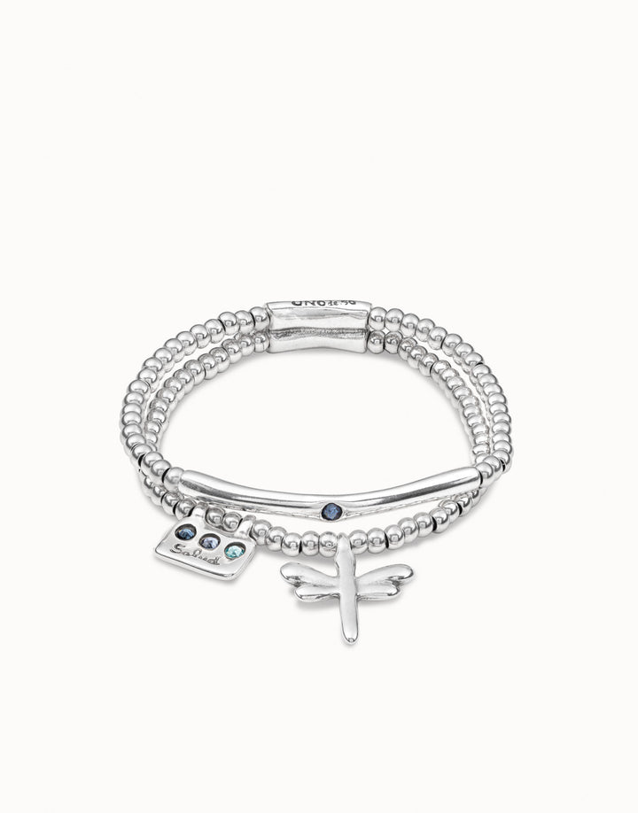 Heal Me Beaded Stretch Bracelet with Dragonfly Charm
