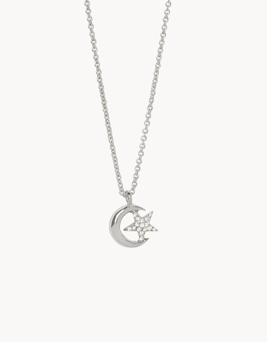 Sea La Vie Necklace Shooting Star/Moon Star Silver
