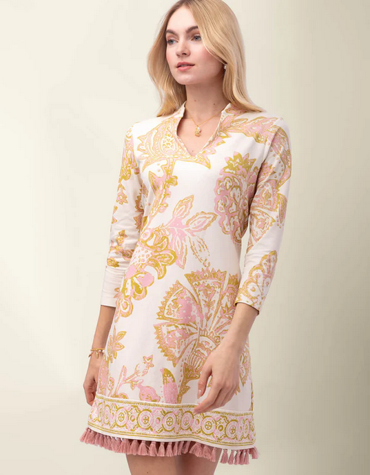 Kit Jersey Dress Castillo Jacobean Cream