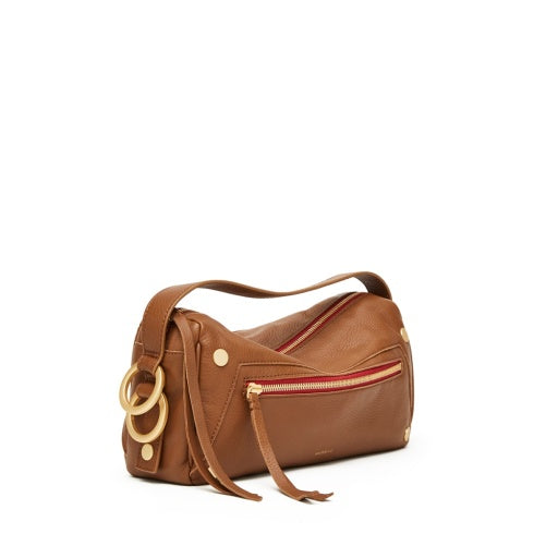 Doxie Med Mahogany Pebble/Brushed Gold Red Zip