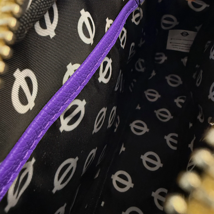 Pom Pom City Bag with Special Keyring and Dust Bag Elizabeth Line Purple